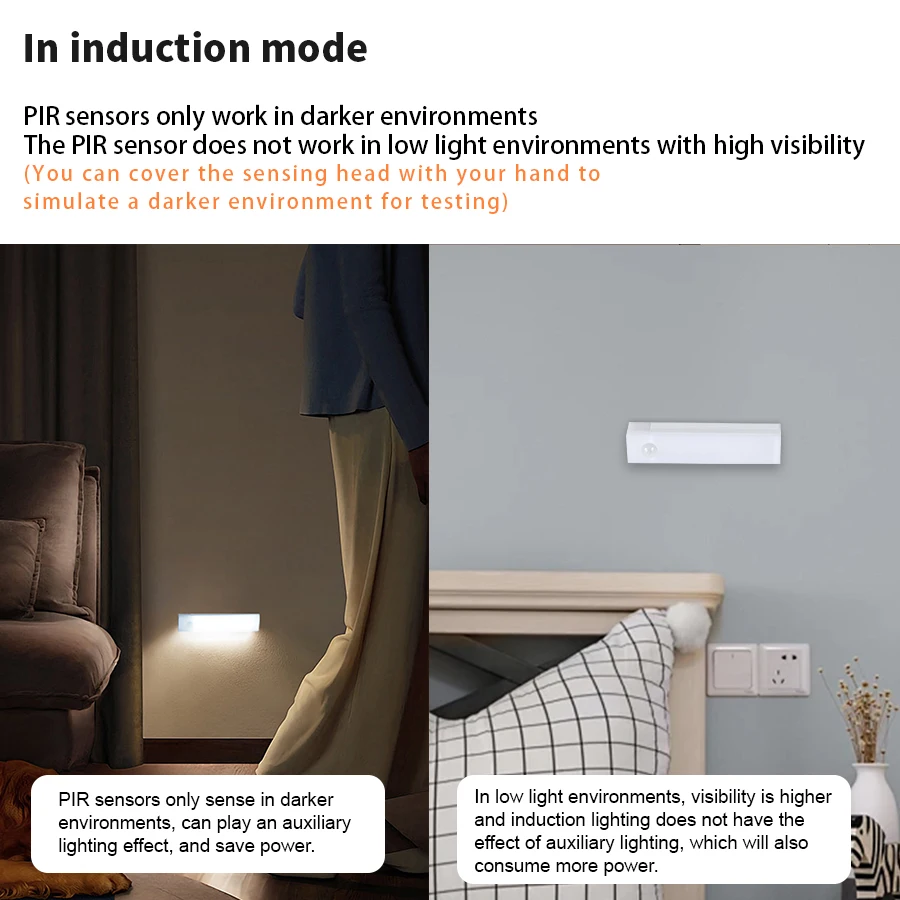 CY Kabellose wiederaufladbare LED-Schrankleuchte mit Bewegungsmelder – ideal für Schrank, Küche, Kleiderschrank, Treppen – batteriebetriebene Nacht