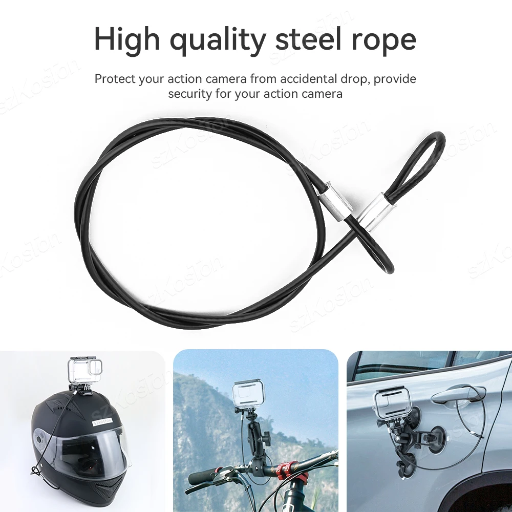 Corda di sicurezza anti-perso per GoPro 13 12 11 10 9 8 7 SJCAM AKASO Insta360 X5 X4 X3 DJI Osmo Action 5 4 Pocket 3 Accessorio