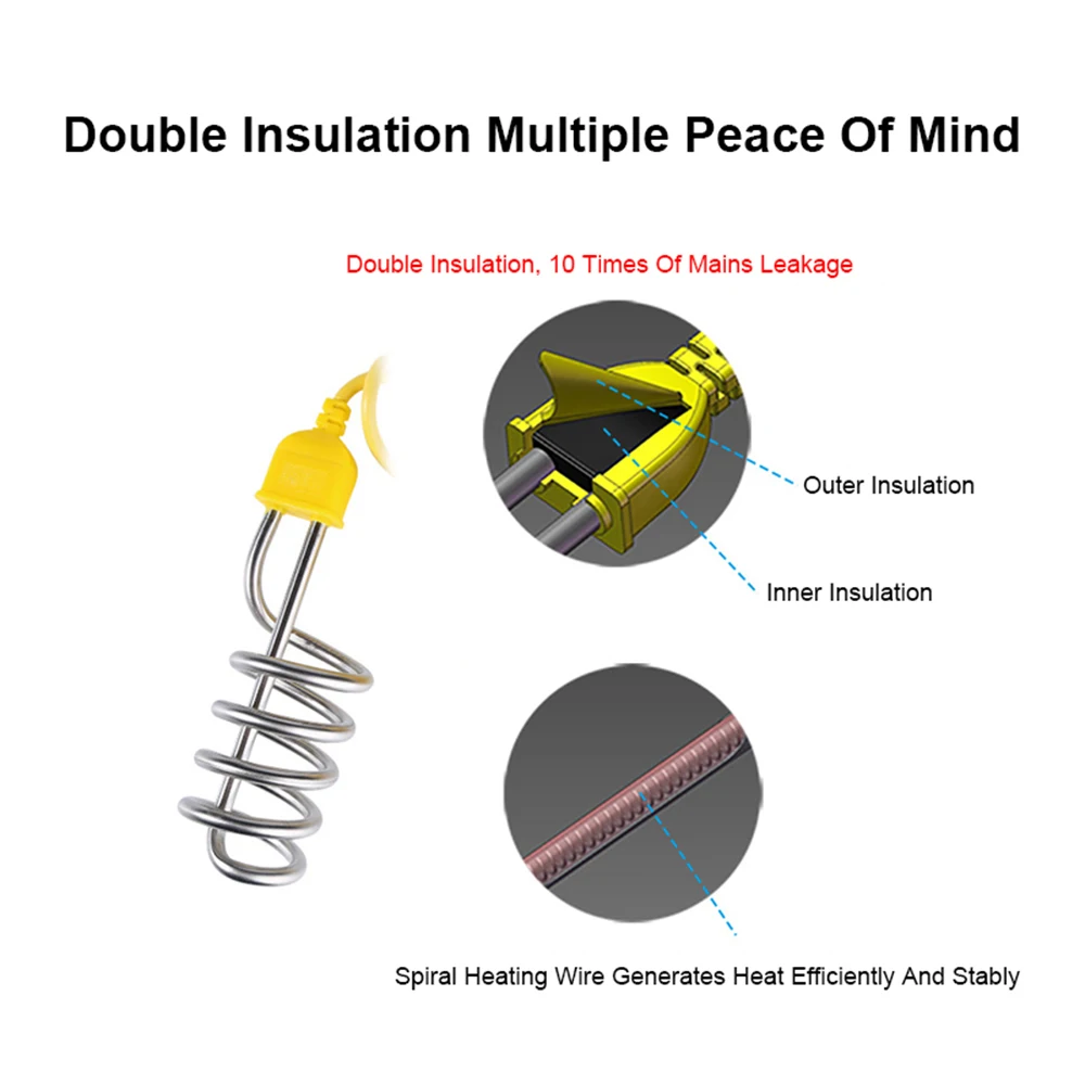 ミニ 220V 600 ワット電気温水器インスタント沸騰温水ミルクコーヒー旅行ホテルポータブルステンレス鋼ヒーター EU プラグ
