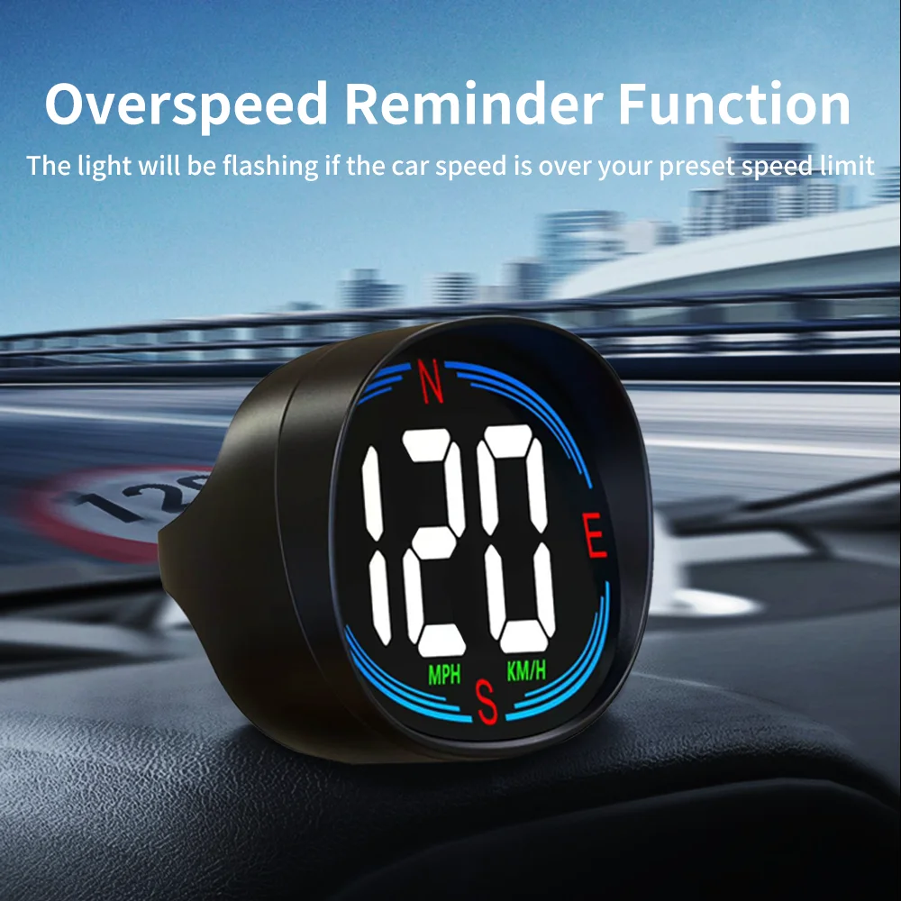 KWHUD H2 HUD Head Up Display GPS velocímetro Digital para medidor de velocidad de coche MPH KM/H USB Plug & Play dispositivos electrónicos para automóviles