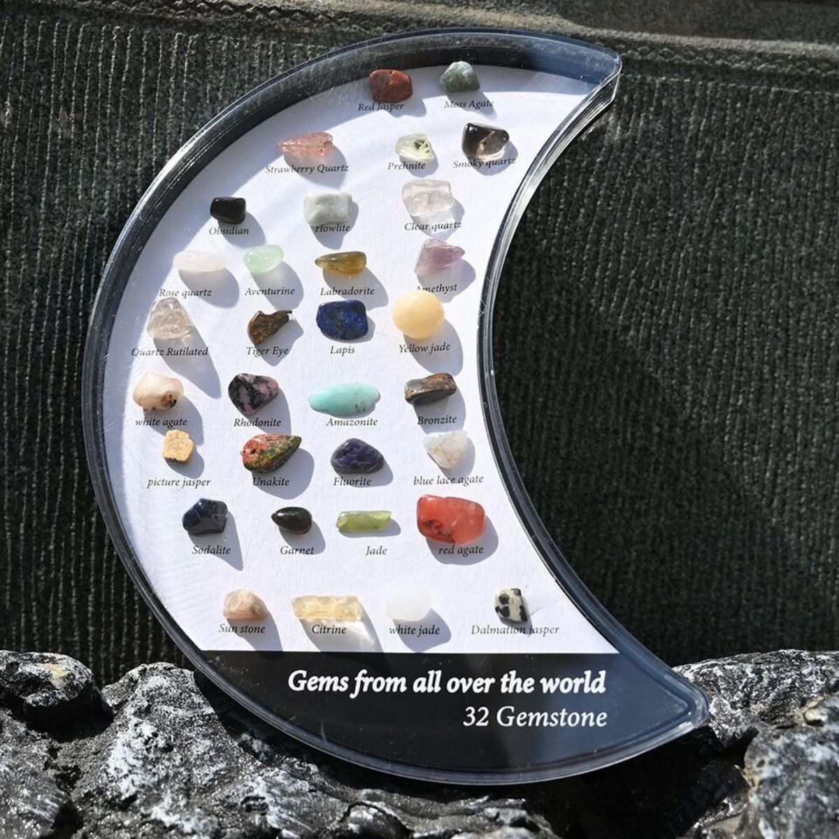 36/32 Assorted Natural Gem Sets NEW Crystal Rock Collection Natural Crystal Stones Mineral Rock Specimen Reiki Healing