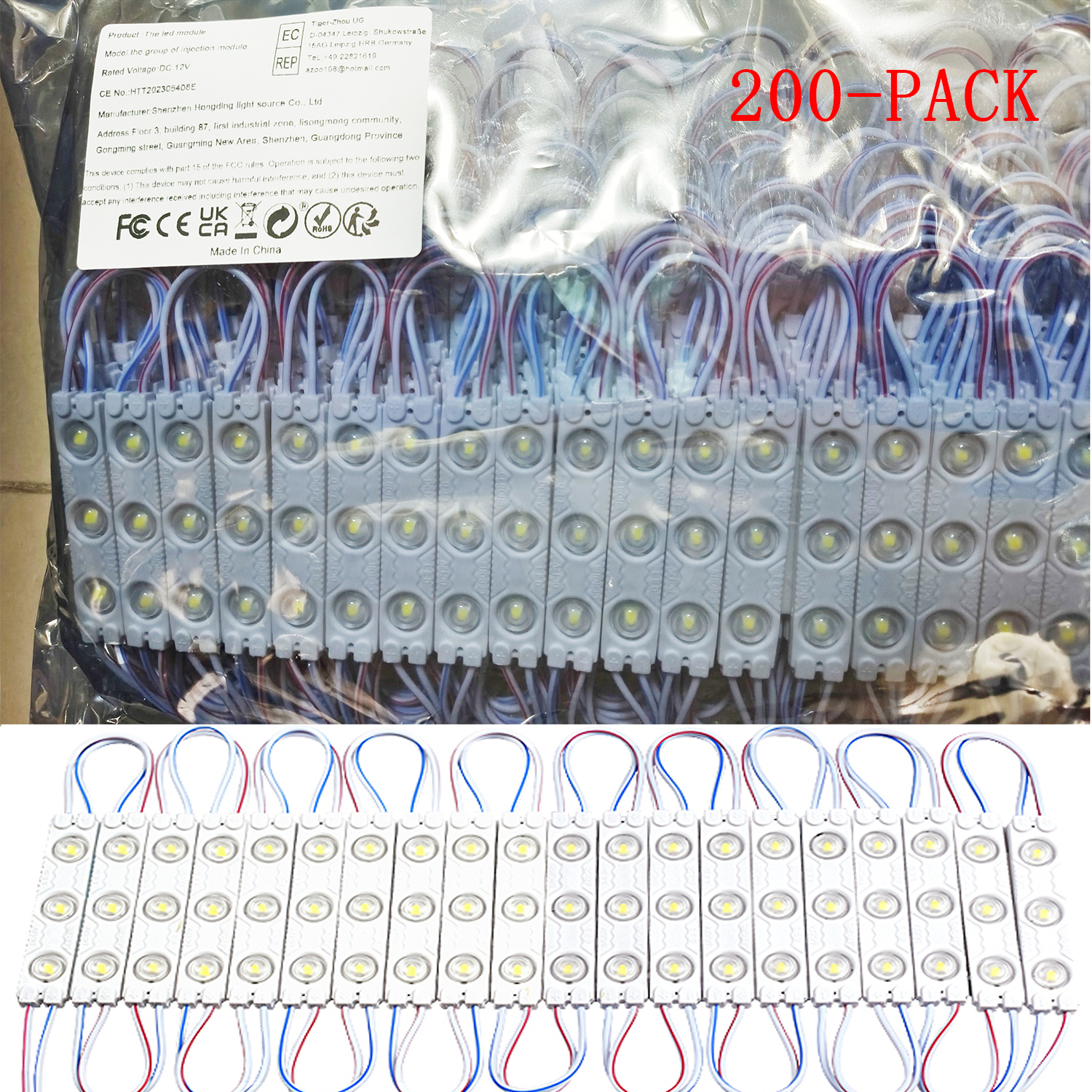 200 stücke DC12V 2835 3LED Modul Injektion Im Freien Wasserdichte IP67 Streifen Licht für Shop Schild Werbung Zeichen Brief Dekor