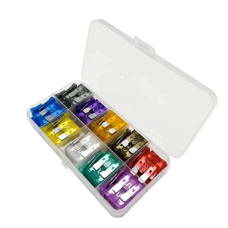 2a-35a Medium Auto Zekering 10 Soorten 100 stks Auto Zekering Plug Assortiment Ontsteking Koplamp Airconditioner Veiligheidsbuis Stekkers
