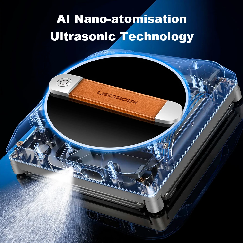 Робот для мойки окон Liectroux YW910, двойное распыление воды, умная стеклянная влажная швабра, домашний робот-пылесос для стен и окон, безободковая работа, AI карта маршрута, App&Remote Control