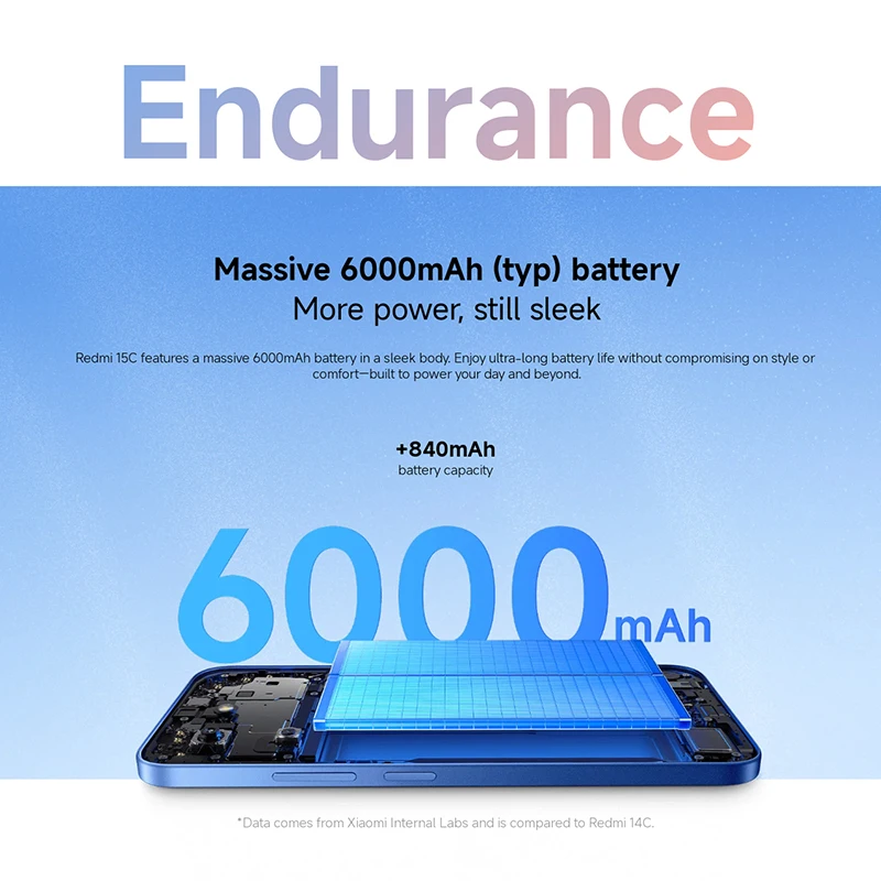 Смартфон Xiaomi Redmi 15C, глобальная версия, основная камера 50 МП, 120 Гц, 6,9 дюйма, точечный дисплей, зарядка 33 Вт, MediaTek Helio G81-Ultra