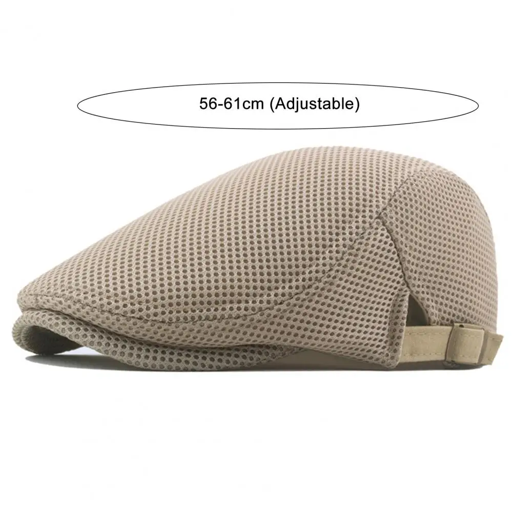 Men Mesh Newsboy Caps British Painters Hats Spring and Summer Ventilate Berets Adjustable Flat Cap Hip Hop Berets