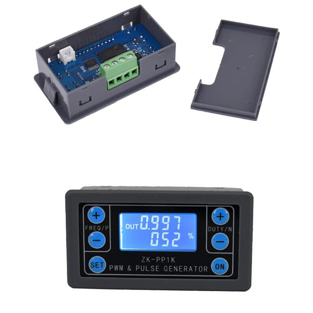 ZK-PP1K Dual Mode LCD PWM Signal Generator 1-Channel 1Hz-150KHz PWM Pulse Frequency Duty Cycle Adjustable Square Wave Generator