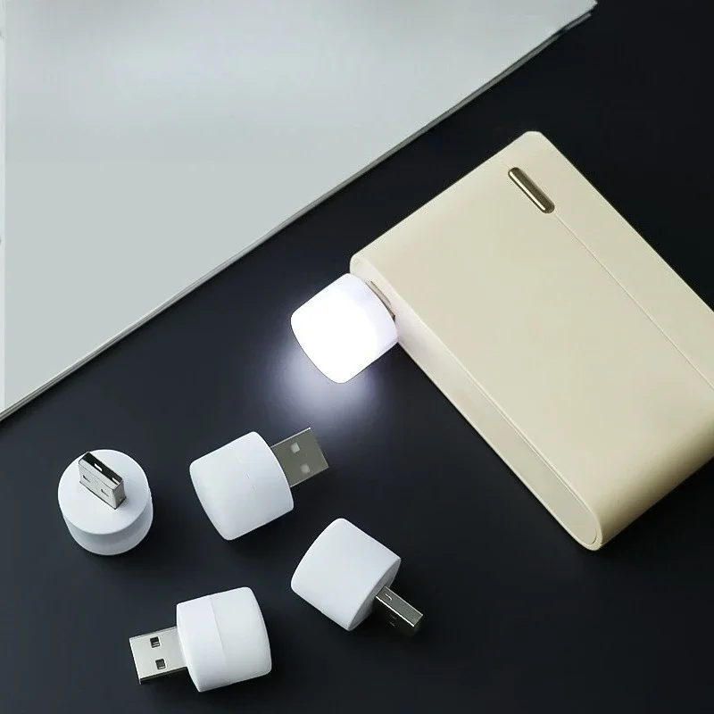 ไฟกลางคืนแบบมินิ USB 3-5 ชิ้น แสงสีขาวอบอุ่น ป้องกันดวงตา ไฟอ่านหนังสือ ปลั๊ก USB ใช้กับคอมพิวเตอร์ ชาร์จไฟจากมือถือ ไฟ LED สำหรับกลางคืน