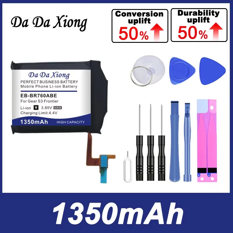 DaDaXiong 1350MAh EB-BR760ABE Pin Cho Samsung Gear 3 S3 Biên Cương Cổ Điển SM-R760 SM-R765 SM-R765S SM-R770