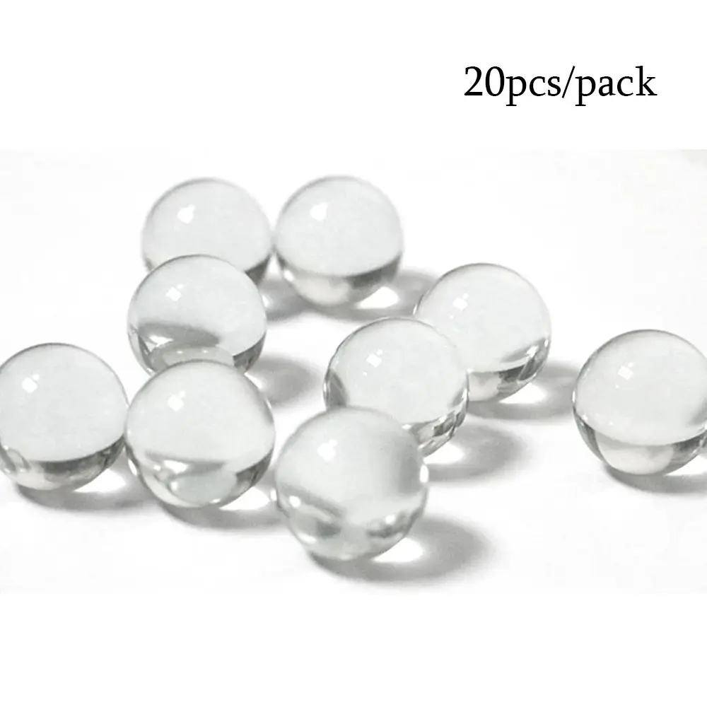 20 unids/pack 10mm 14mm 16mm bolas de vidrio mármol sólido transparente para tiro con tirachinas, pista de mármol y juegos de canicas tradicionales