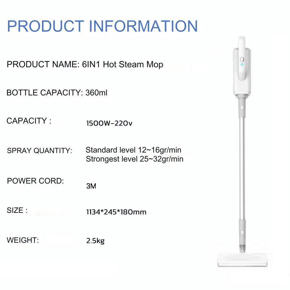 370 ml Haushalt Multifunktionale 1500 W Sterilisation Und Milben Entfernung Dampf Reiniger Elektrische Dampf Mopp 220 V EU Stecker