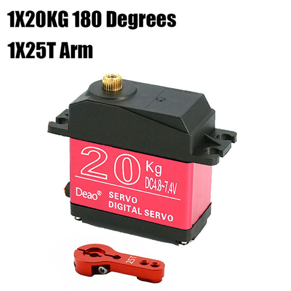Deao-Servo Digital de gran Torque para coche y camión teledirigido, 20KG, 25KG, 30KG, resistente al agua, 180 grados, 270 grados, engranajes de Metal, 25T