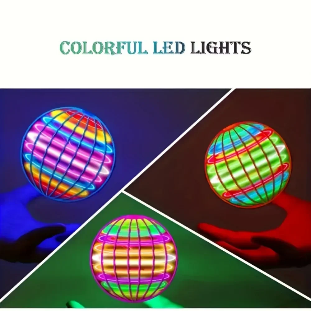 Multi-Color Glowing Spherical Rotating Flying Ball Toys Boomerang Flyorb Magic for Teens and Adults Holidays and Celebrations