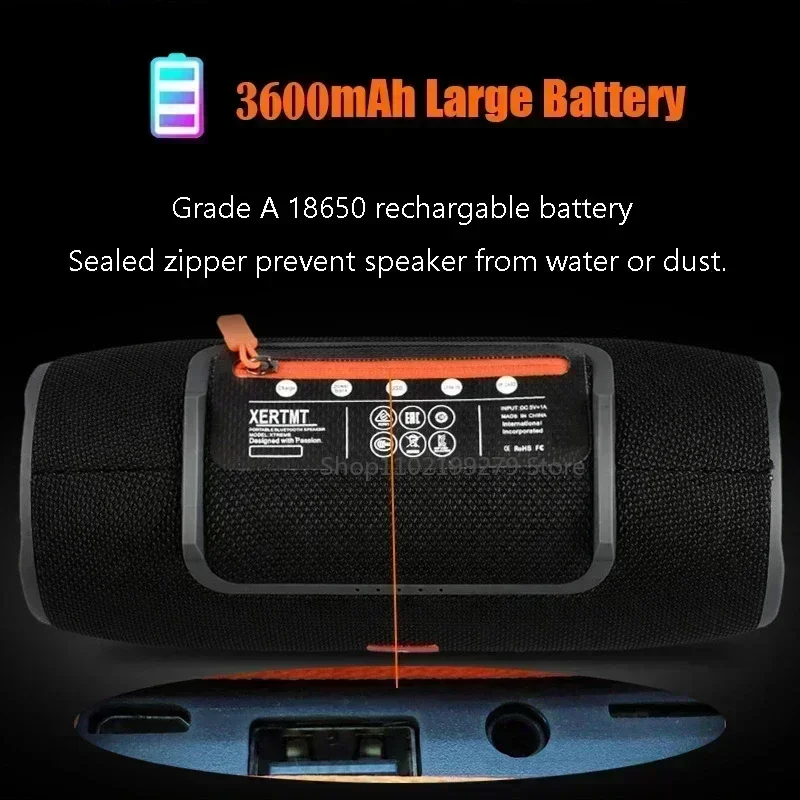 3600mAh 40W TWS Bluetooth Speaker Waterdichte Draagbare PC kolom bas Muziekspeler Subwoofer Boombox met BT AUX TF usb