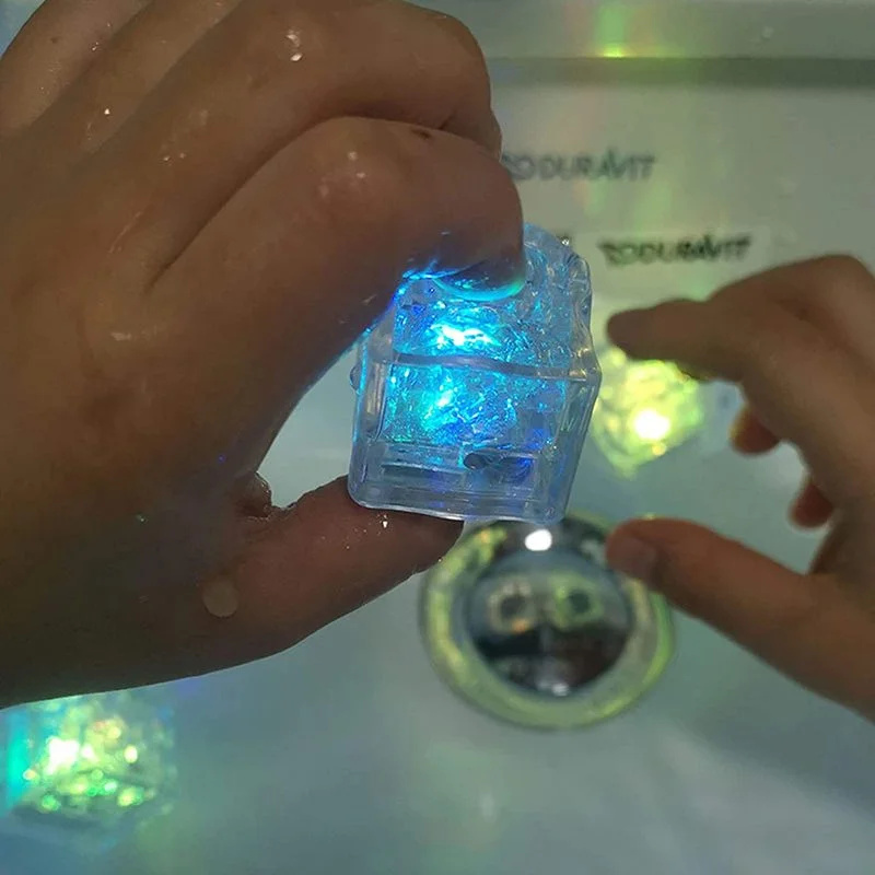 12 個ベビーバス浴槽 LED ライトアップおもちゃカラフルな防水光るお風呂のおもちゃ男の子女の子幼児誕生日クリスマスギフト