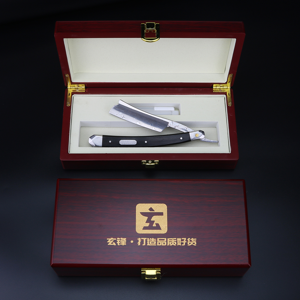 XUANFENG Damascus steel folding razor Hard steel 110 layer high hardness sharp straight razor
