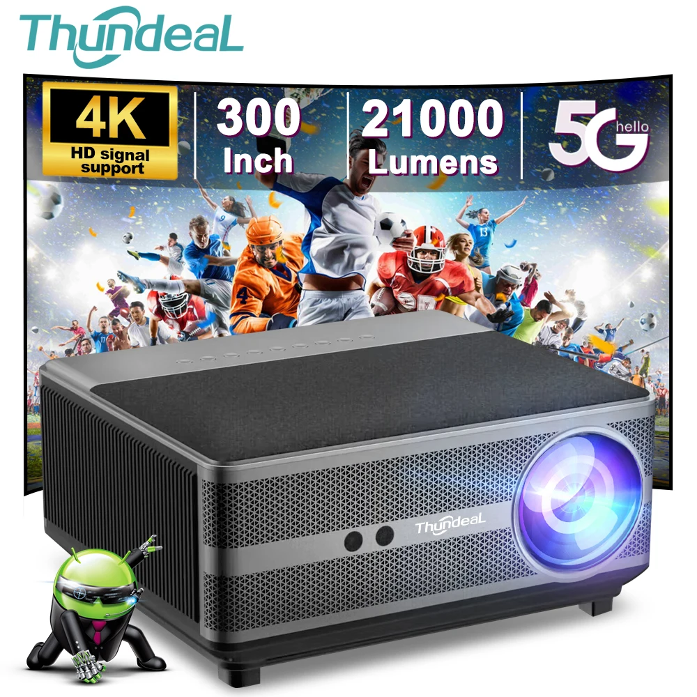 ThundeaL Full HD 1080P TD98 WiFi LED 2K 4K Video Phim Thông Minh TD98W Máy Chiếu Android PK DLP Rạp Hát Tại Nhà Điện Ảnh Beamer