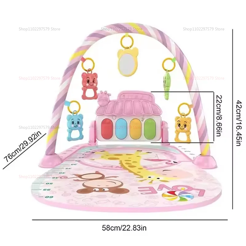 Atividade do bebê ginásio música jogar esteiras crianças rastejando quebra-cabeça tapete com teclado de piano brinquedos do bebê presentes desenvolvimento precoce jogar