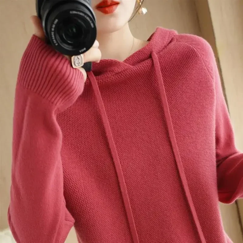 เสื้อกันหนาวผู้หญิงฤดูใบไม้ร่วงฤดูหนาวแขนยาวBottomingเสื้อลําลองPulloversถักเสื้อเกาหลีแฟชั่นจัมเปอร์ 2024