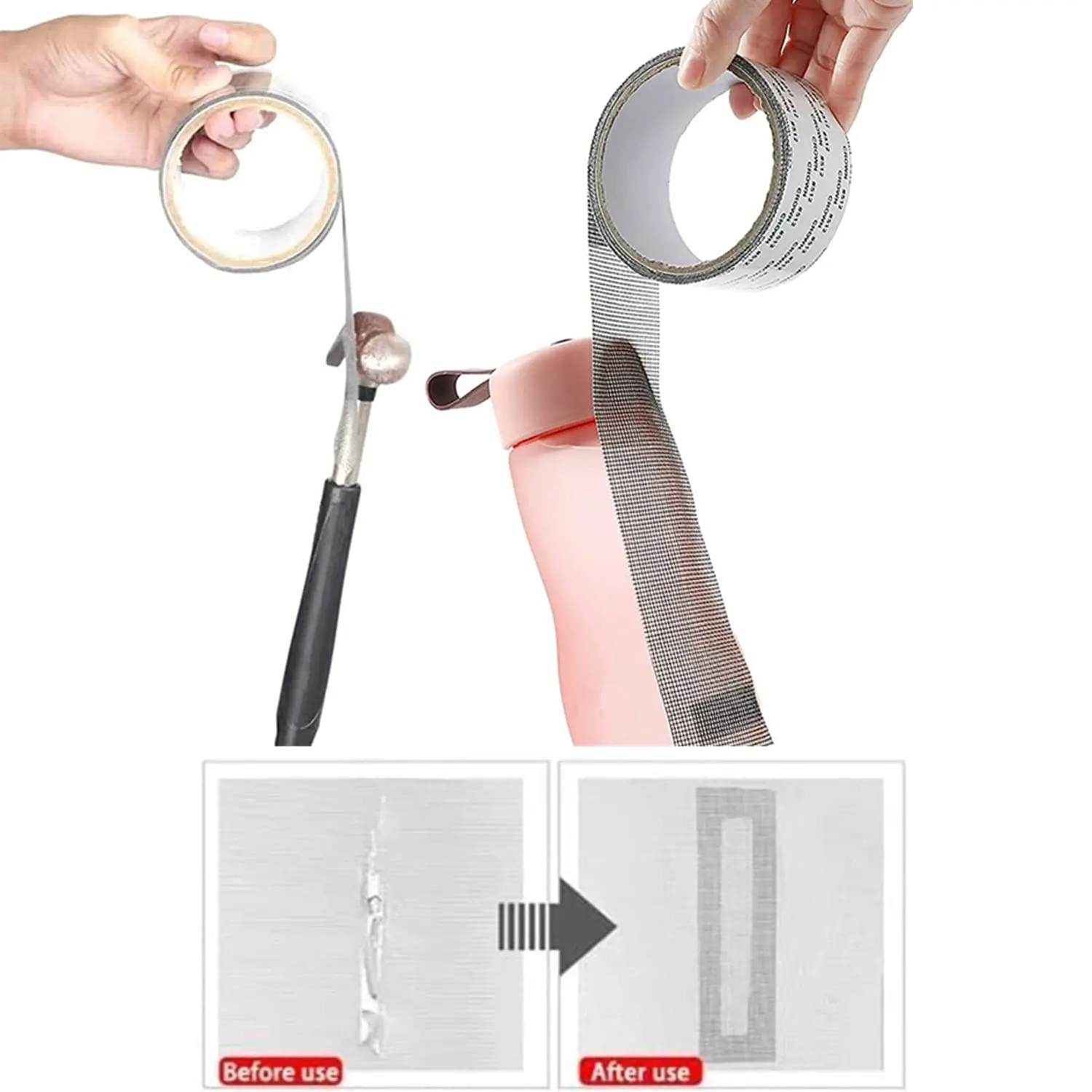 Self-adhesive Window Screen Mosquito Net Repair Tape Window Screen Mesh Sticker Anti-mosquito Window Door Repair Subsidy Tapes