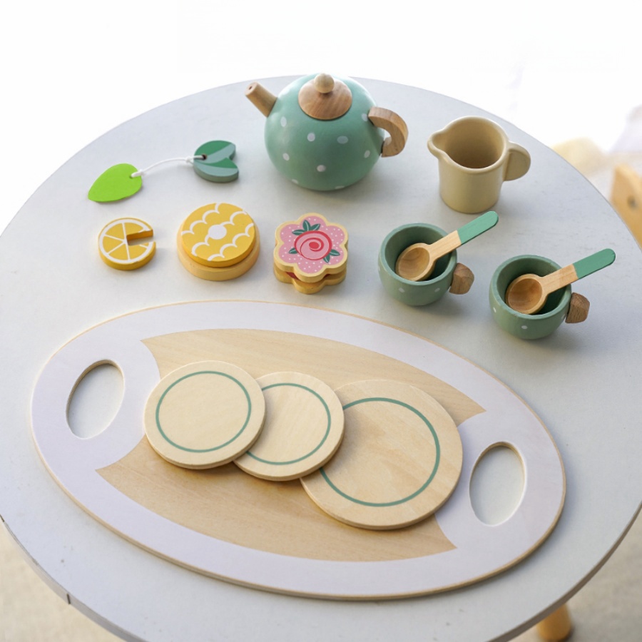 Nordic home simulação bule chá, brinquedos de cozinha, presente de aniversário para crianças