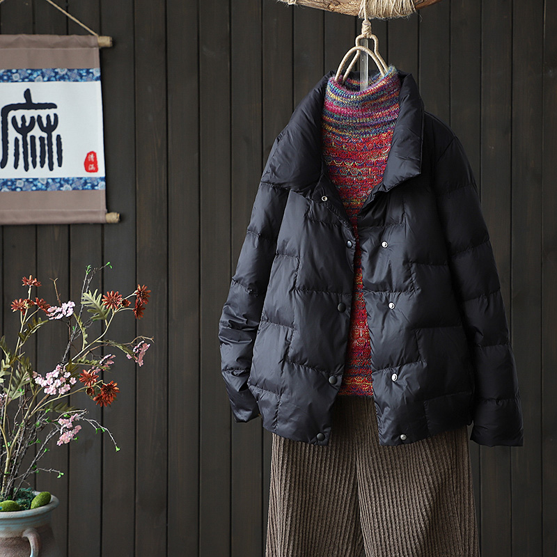 Schinteon Frauen Licht Unten Jacke Einfache Casual Einfarbig Stehkragen Kurze Outwear Herbst Mantel Weibliche Neue 2023 Mode