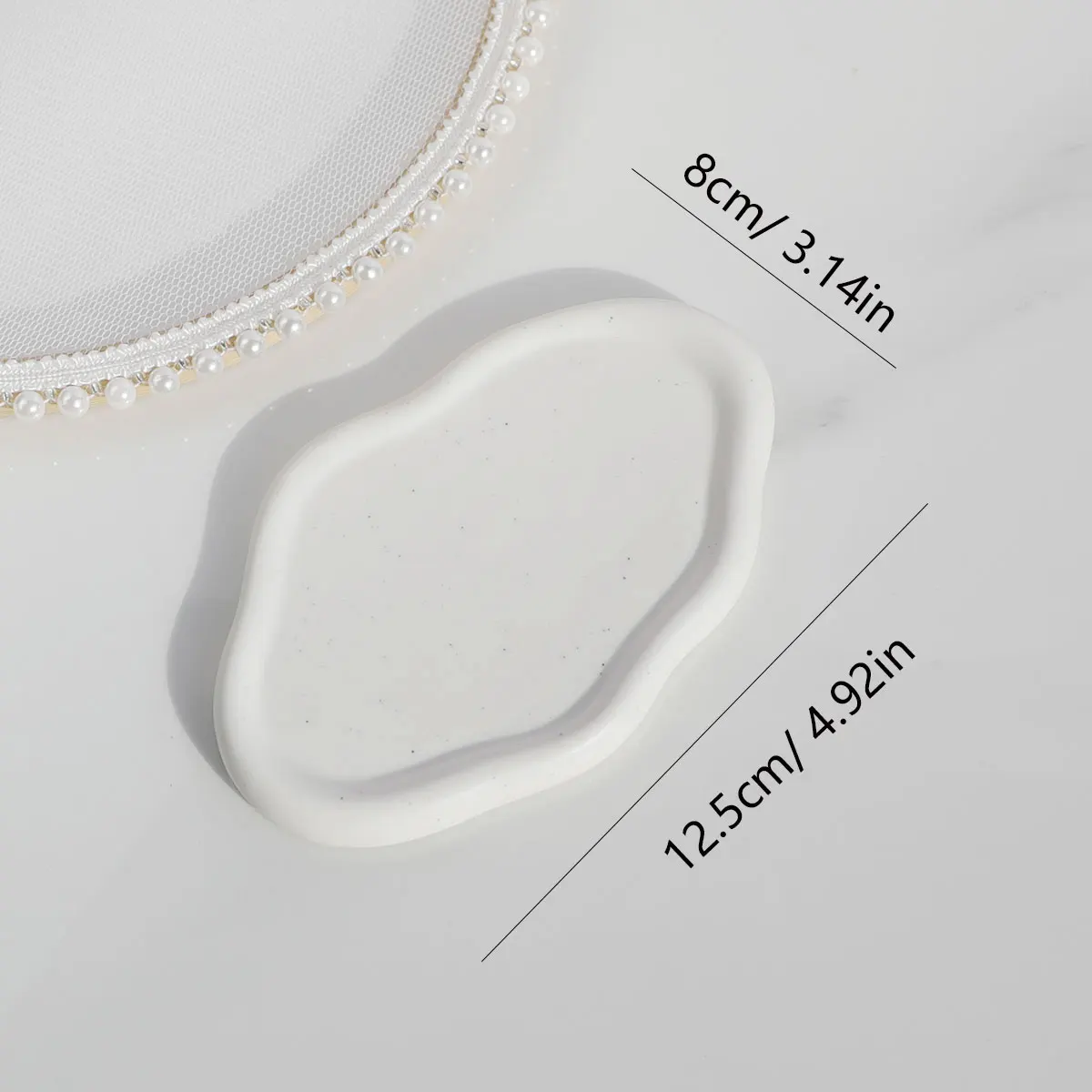 Ceramiczne naczynie na biżuterię dla kobiet, taca na biżuterię, taca na biżuterię, taca na klucze do zegarka, uchwyt na pierścionek na prezent świąteczny