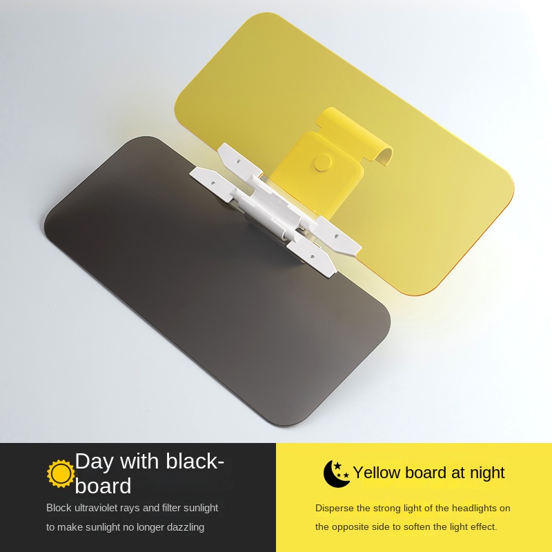 Car Sun Visor Goggle Clip-on Anti-UV Anti-Dazzle Sun Visor Clip-on Extender Rotatable Vision Safety Driving At Night Accessories