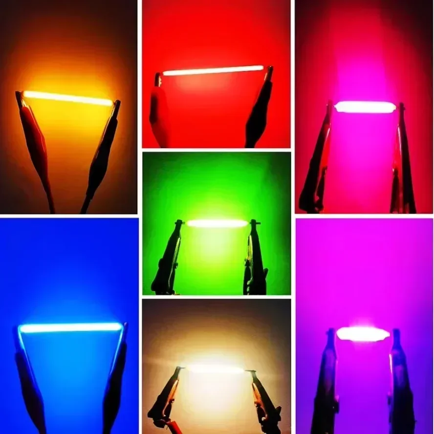 5 ~ 100PCS ต่อกล่อง 3V 38mm LED Filament หลายสี COB EDISON หลอดไฟหลอดไส้ไดโอดอุปกรณ์เสริมวันหยุด