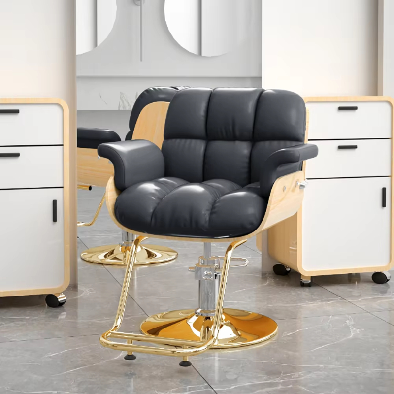 Cadeira de barbeiro confortável e moderna, design estético moderno, delicadeza, cadeira de cabeleireiro, ergonômica, personalizada, móveis para cabelo kapperstoel