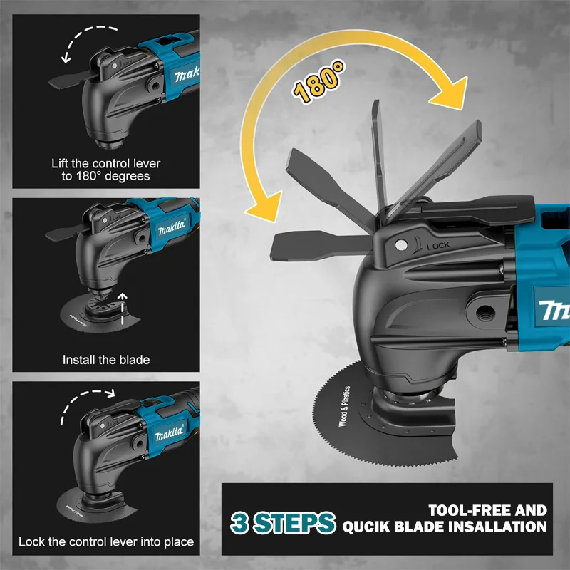 Makita Oscillating Multi Tool For 18V Battery Electric Saw Trimmer Oscillating Tool For Cutting Scraping Sanding Power Tool