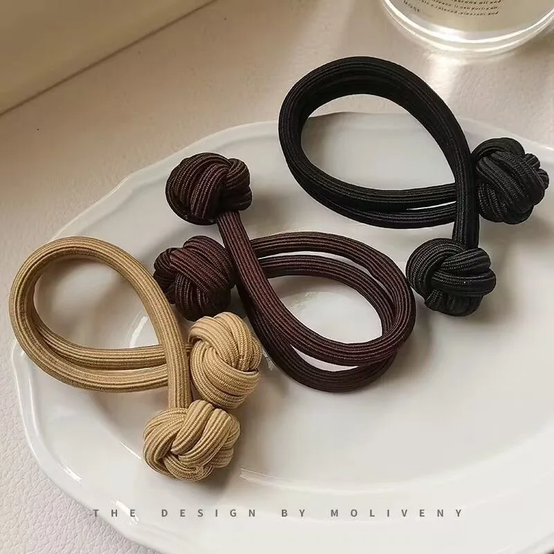 Laços de cabelo de borracha elástica simplicidade para mulheres alta elasticidade moda menina cabeça corda scrunchie acessórios para o cabelo