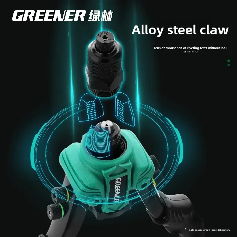Pistola de rebite portátil resistente com fácil tração para uso industrial e doméstico A