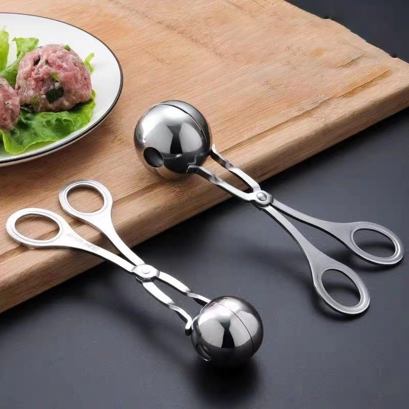Aço inoxidável Carne Ball Maker Ferramenta, Clipe, Redondo, Arroz Bola Shaper, Colher, Almôndega Fazendo Mold, Antiaderente, Recheado, Gadget de cozinha