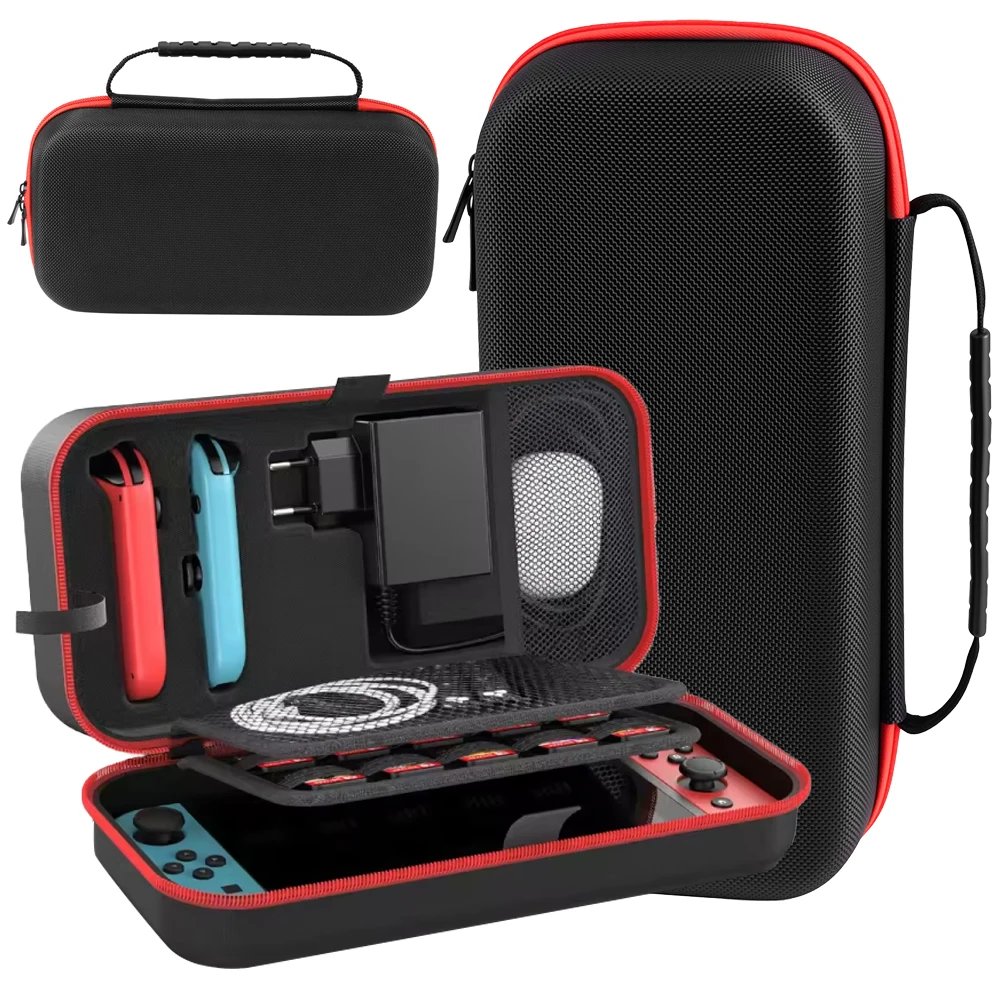 Borsa portaoggetti grande per custodia protettiva portatile Switch e OLED con 20 slot per giochi Borsa da viaggio per accessori Joypad NS