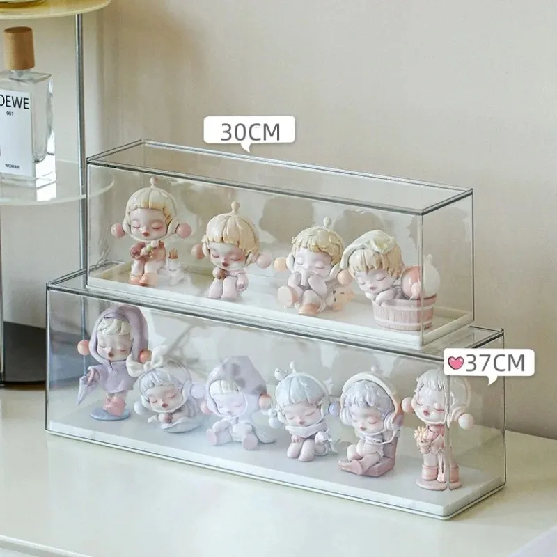 Acrylic Action Figure Display Case Transparent Doll Storage Box Toy Organizer Rack for Collectible Showcase Cabinet