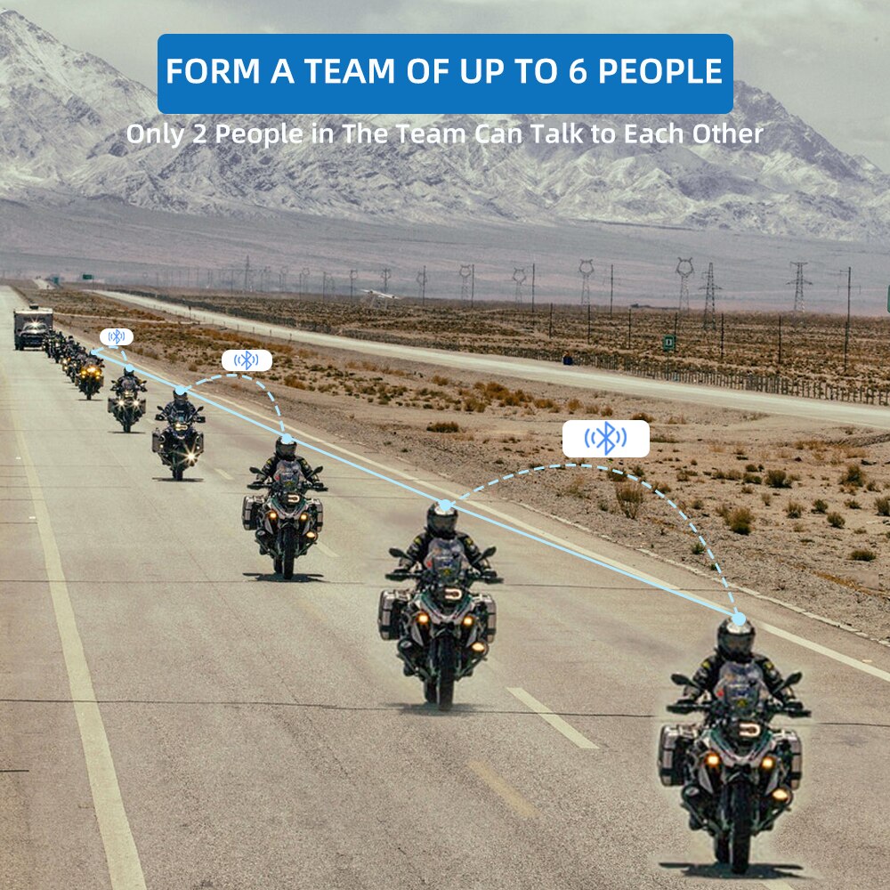 Wayxin 6ライダーヘルメットヘッドセットオートバイBluetoothインターホンワイヤレス通信gpsインターホン防水1200m bt 5.0 r6s