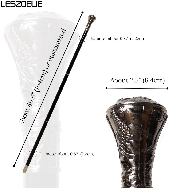 ไม้เท้า3ชิ้นด้ามหัวนกอินทรี104ซม. ไม้เท้าเดินผู้ชายแฟชั่นผู้หญิงไม้เท้าหรูหรา