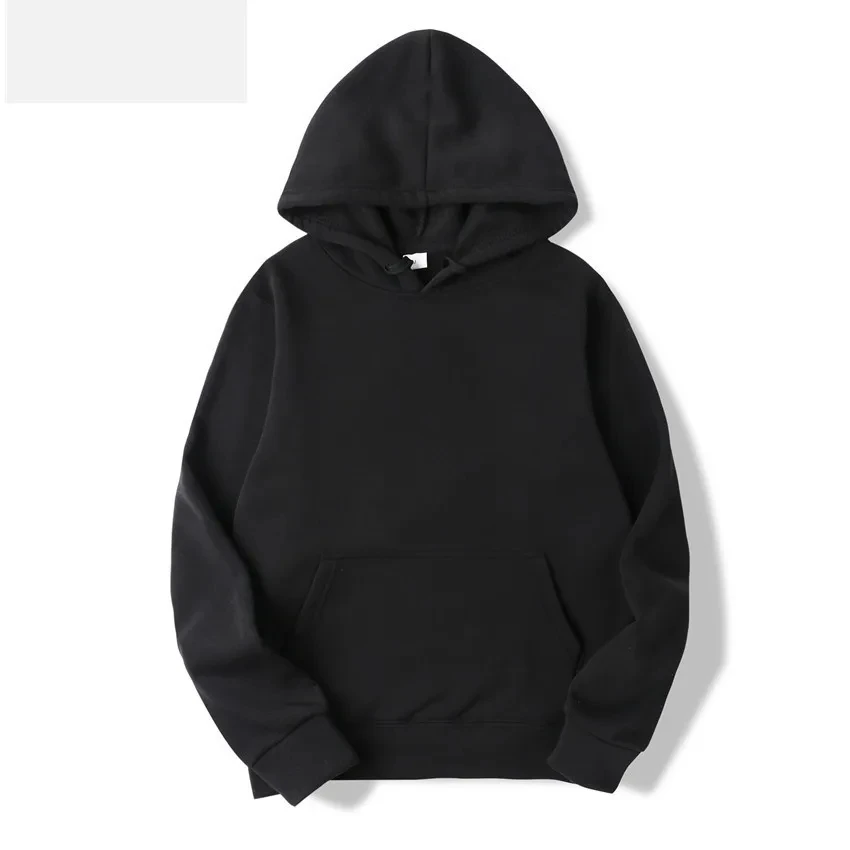 2025 Sudadera con capucha unisex, sudadera de color sólido para hombre y mujer, jersey de manga larga con bolsillo enchufable