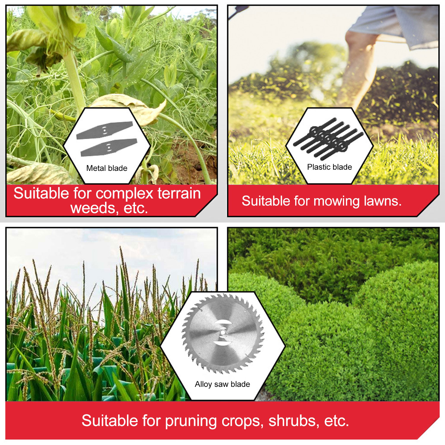 Cortacésped eléctrico plegable de longitud ajustable, cortador de césped de jardín inalámbrico, apto para batería Makita de 18V