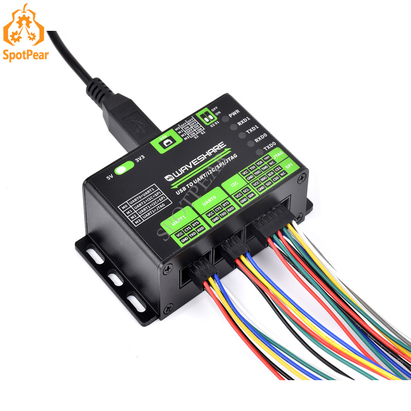 Convertidor USB a UART/I2C/SPI/JTAG, admite múltiples interfaces compatibles con múltiples circuitos de protección de 3,3 V/5 V