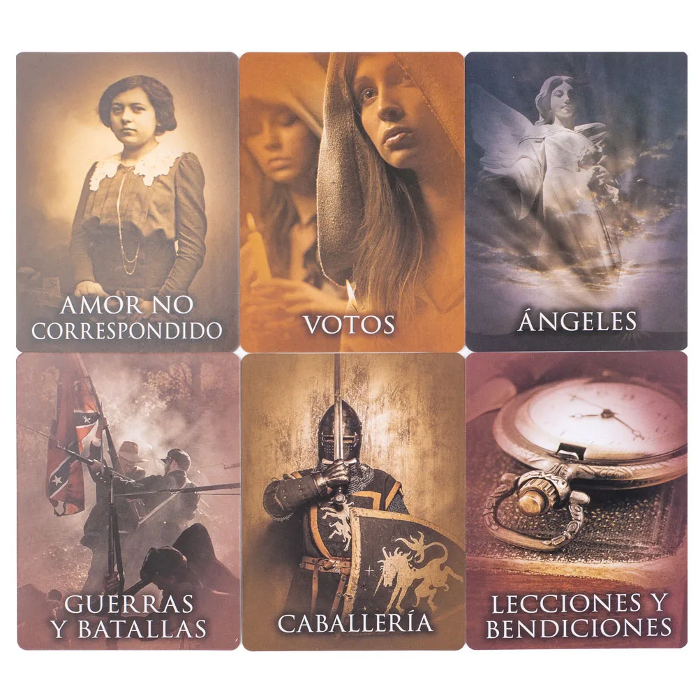 Past Life Oracle Cards A 44-Tarot-Spanische Version Divination Edition FortuneTelling Deck Board Playing Games 10,3 * 7,4 cm