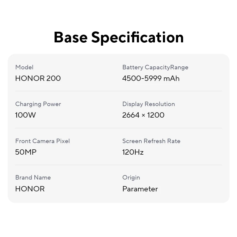 Globale Version HONOR 200 5G Smartphone Snapdragon 7 Gen 3 Android 14 6,7'' AMOLED Display 5200mAh Akku Telefon