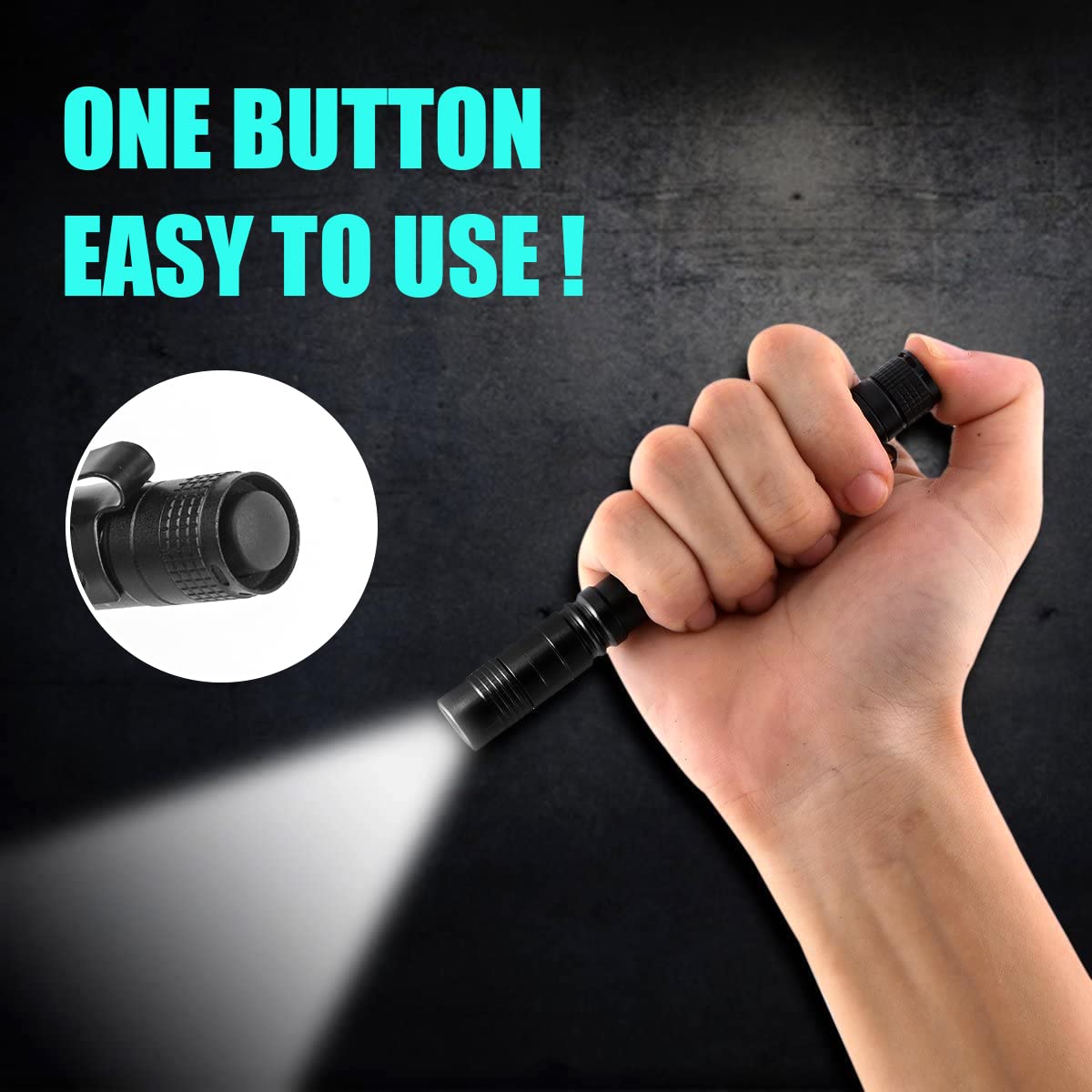 Mini linterna LED portátil de bolsillo, linterna de mano impermeable para acampar al aire libre, senderismo, reparación de automóviles, uso doméstico de emergencia