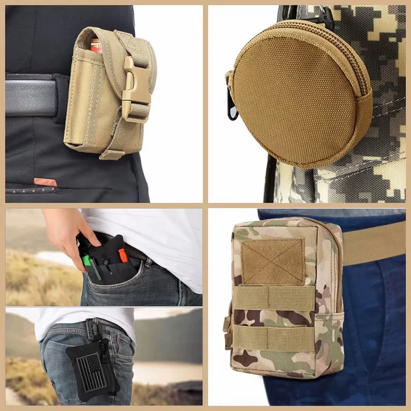 OPHIDIAN กระเป๋า MOLLE กระเป๋าเกียร์เอวกระเป๋าผู้ชายกระเป๋าโทรศัพท์แคมป์ล่าสัตว์อุปกรณ์เสริมเข็มขัด Fanny Pack EDC Pack