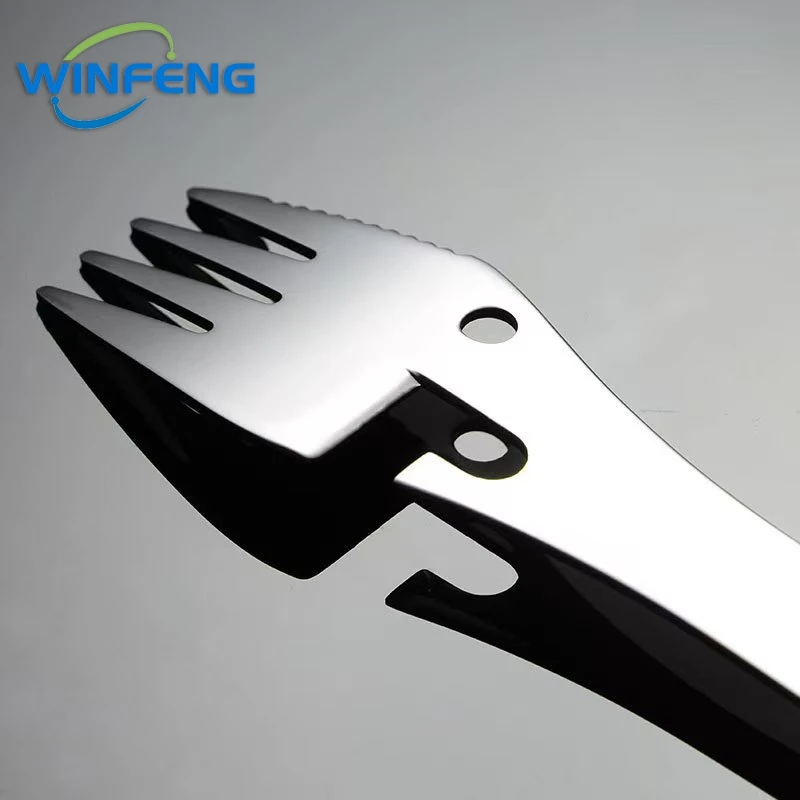 5 Trong 1 Cắm Trại Muỗng Nĩa Dụng Cụ Mở Nắp Chai Di Động Mở Có Thể Đa Năng Dụng Cụ Inox Tự Vệ Dao Cho Ngoài Trời