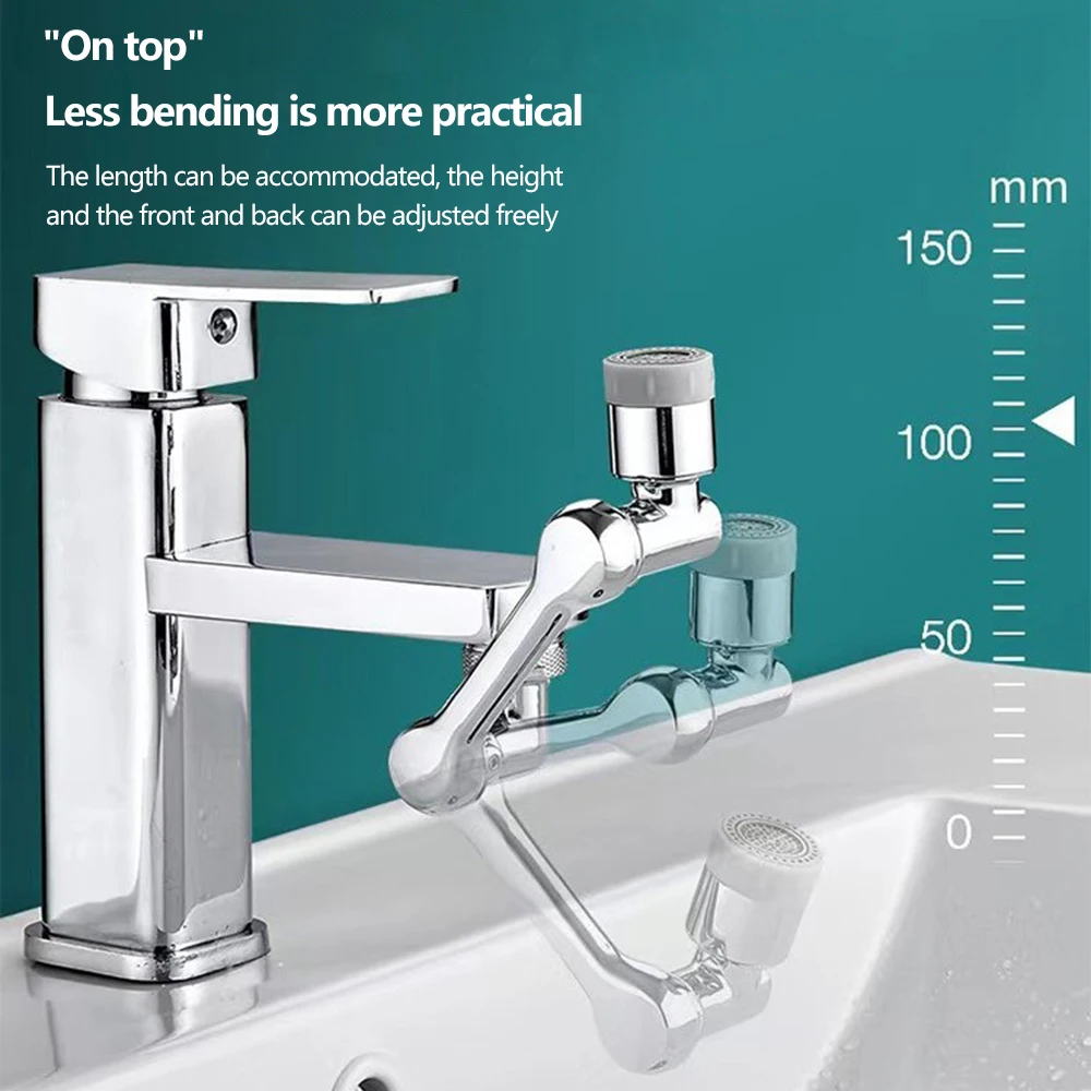 ABS Universal 1080 ° Obrotowe ramię robota Obrotowy przedłużacz kranu Aerator Przedłużacz kranu zlewozmywakowego 2 Tryb przepływu wody