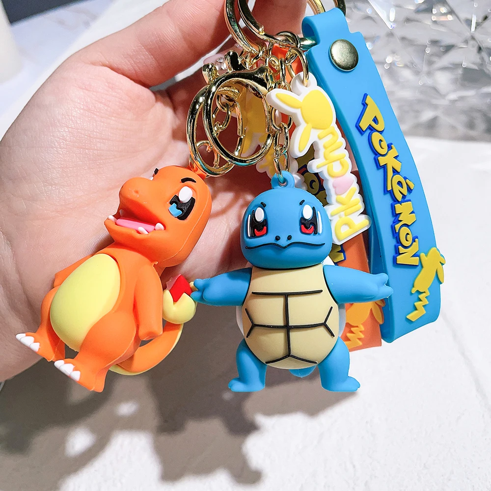 Pokémon-Schlüsselanhänger-Set – süßer Pikachu & Friends Q-Version Schlüsselanhänger, Anime-Rucksack-Charm, Kawaii-Geschenk für Fans und Paare (Geburtstag).
