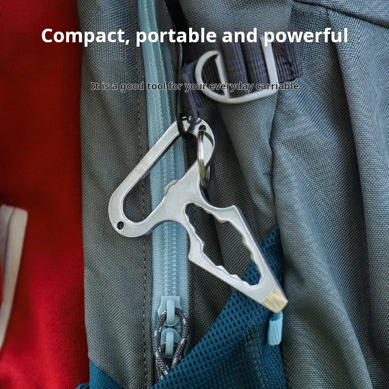 Llave puntiaguda de autodefensa EDC de acero inoxidable, suministros para acampar al aire libre, herramientas multifuncionales, abridor de botellas portátil