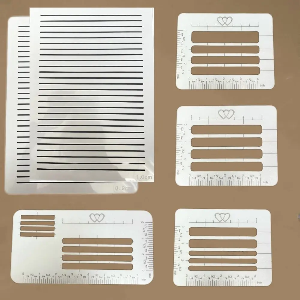 4/6Pcs DIY Templates Ruler Precision Writing Lines Guide Envelope Template Creativity Multi-use Clear Calligraphy Stencil
